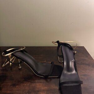 Micas strappy gold heels